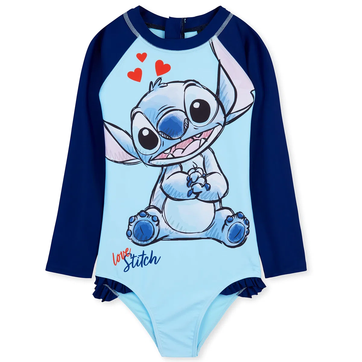 Disney Pieza Única Bañador para Niñas con Mangas Largas - Regalos de Stitch