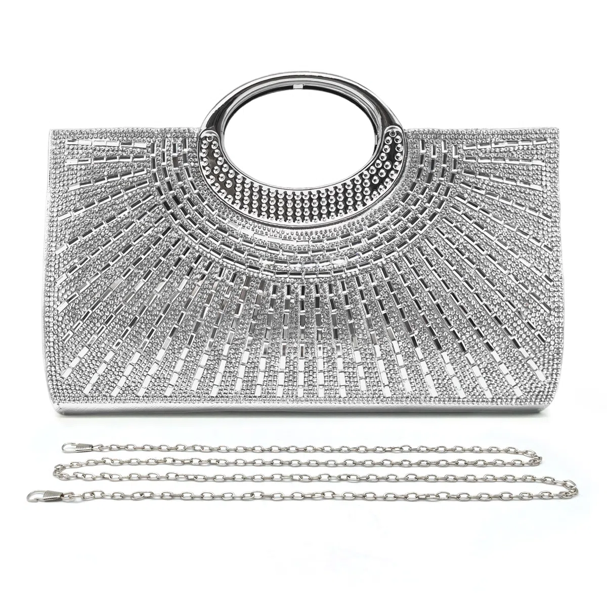Pahajim Bolsos de Fiesta y Ceremonia Bolso Noche Mujer Pequeño Bolso de Mano con Brillantes Pedreria Carteras Clutch para Boda Novia Banquete Galas