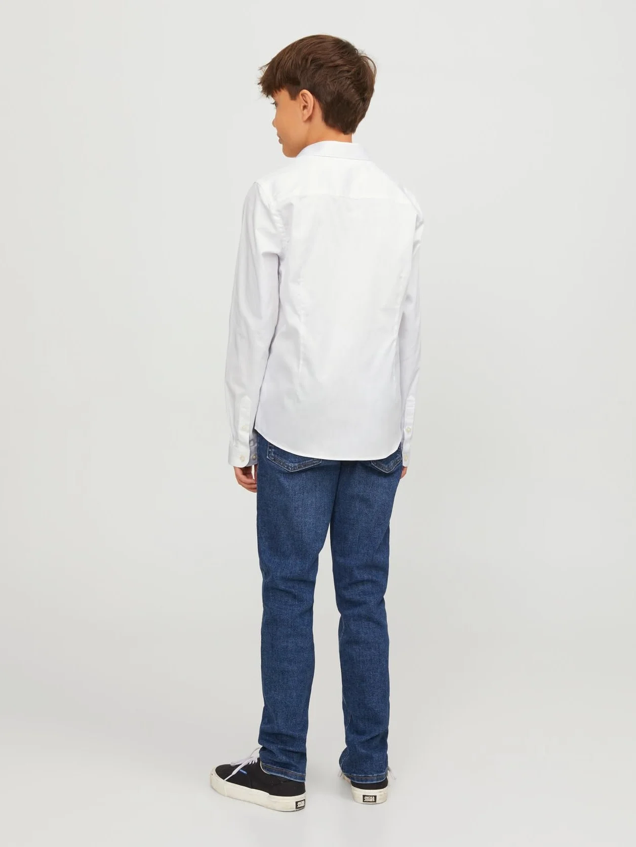 JACK & JONES Jprparma - Camiseta para Chicos (Talla L/S, Jr STS), Blanco, 176 cm