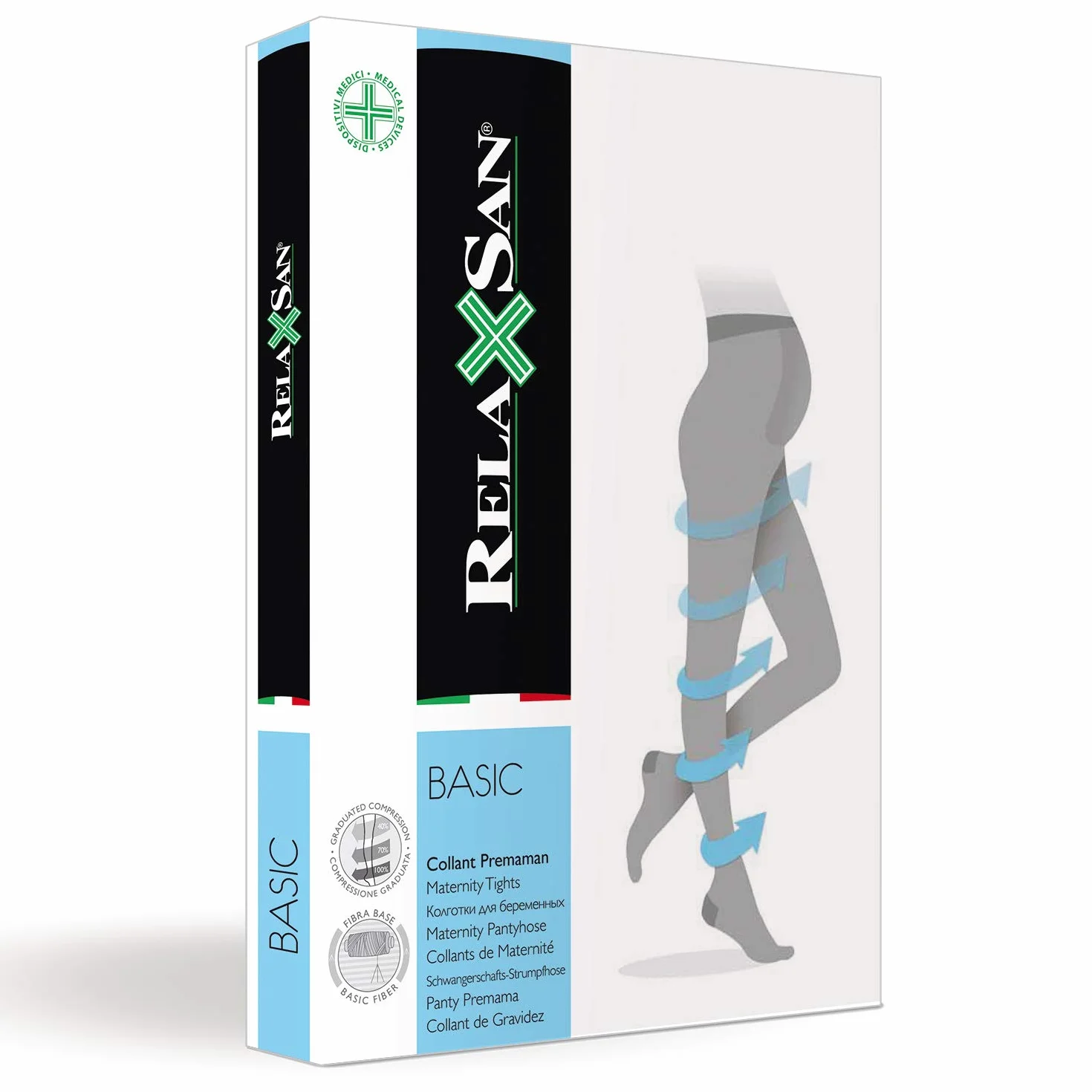 Relaxsan Basic 790 Pantimedias premamá 70 Den compresión graduada 12-17 mmHg