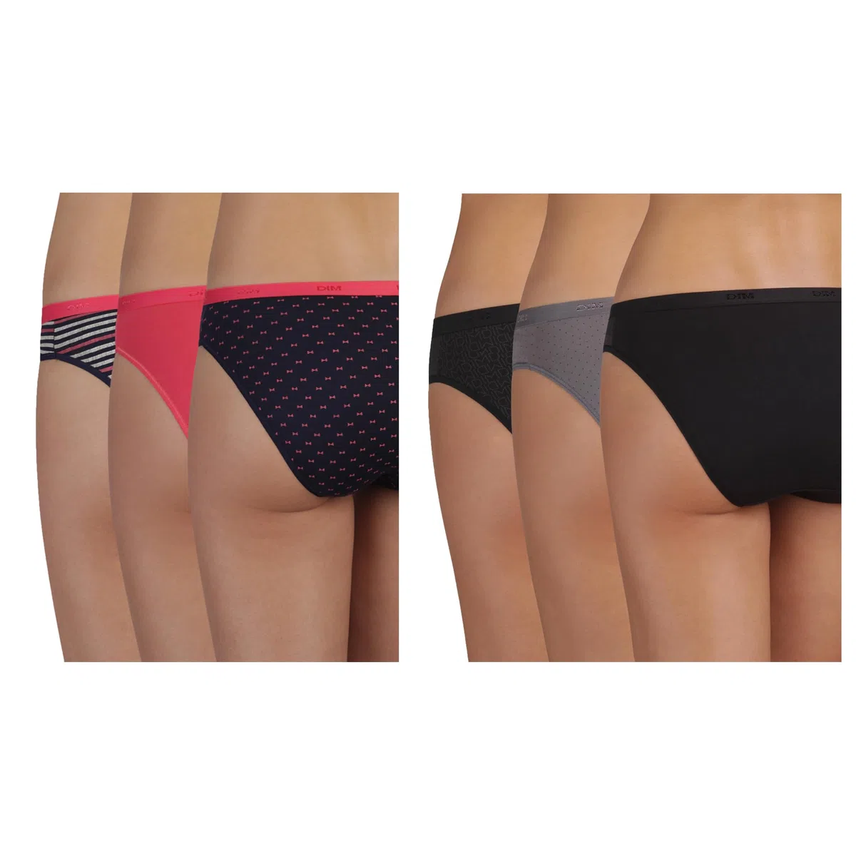 Dim Pack De Bragas Les Pockets Cotton Stretch Mujer x6