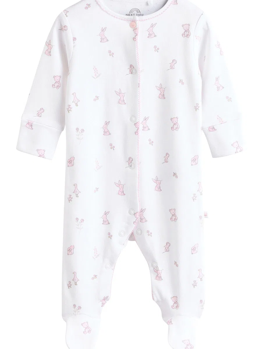 NEXT Bebés niña Pack de 3 Pijamas Tipo Pelele con Cuello para bebé