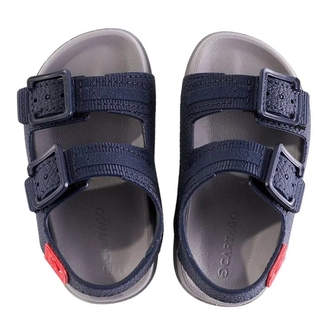 CARTAGO Milao Slide Baby, 22213 Grey/Blue/Red, Sandalias Planas Unisex niños