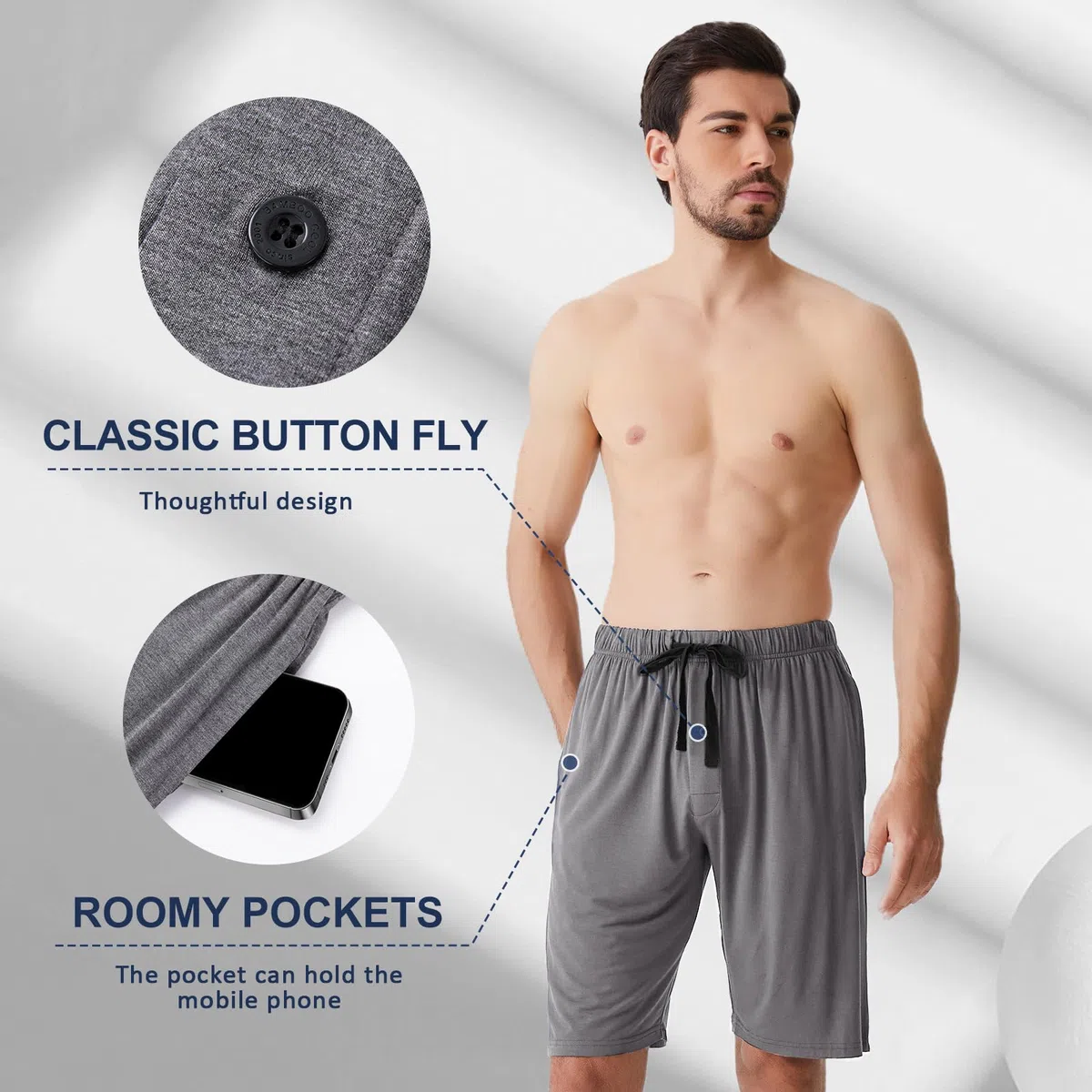 Bamboo Cool Pajama Bottoms Pantalones de Pijama (Pack de 2) Hombres