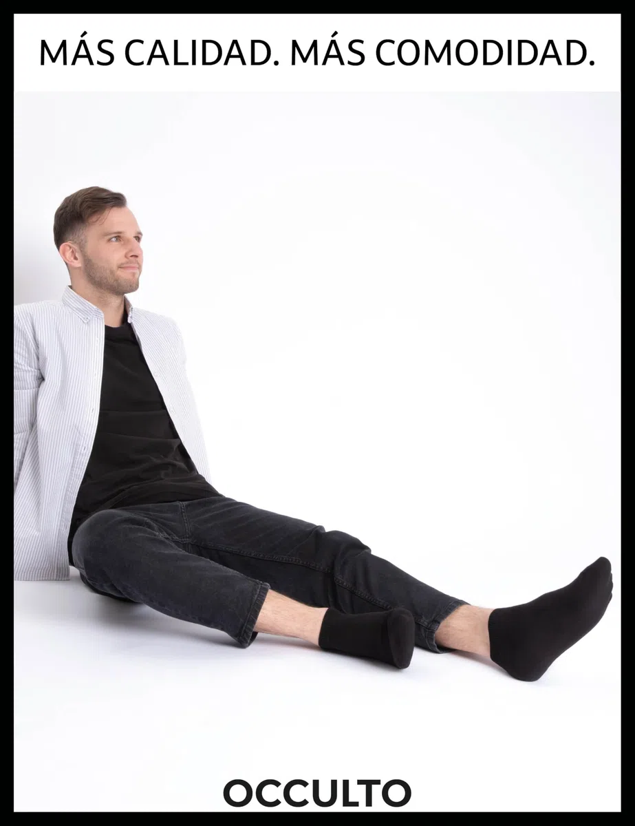 Occulto calcetines tobilleros 100% algodón hombre pack de 10 pares (modelo: Ingmar)