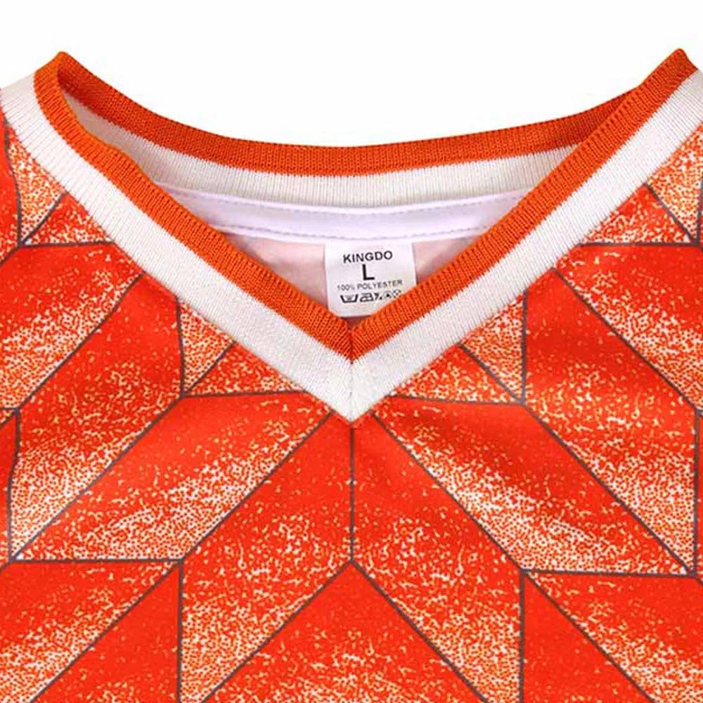 Kingdo Euro 88 Jersey Gullit - Países Bajos - Naranja - Niños y adultos - Niños - Hombre - Camiseta de fútbol - Regalos de fútbol - Camiseta deportiva - Ropa deportiva, naranja, L