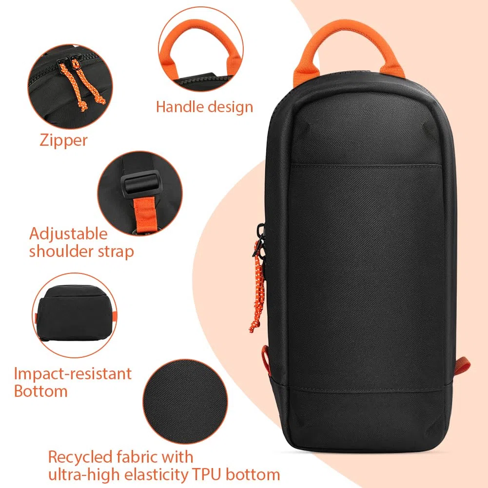 AXFEE Bolsa Sling para Nintendo Switch 2,Bolsas de Almacenamiento a Prueba de Polvo con Cremallera, con 8PCS para Tarjetas de Juego, Bolsa para Organizar Cable,Ideal para Viaje,Trabajo o Uso Diario