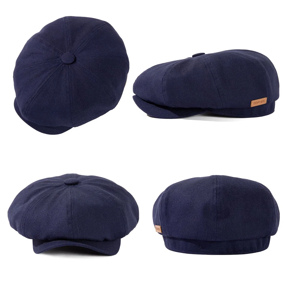 TOP-EX Gorro de verano para hombre, ligero, transpirable, 8 paneles, plano, Gatsby de lino, para cabezas grandes, M/L L/XL XL/XXL