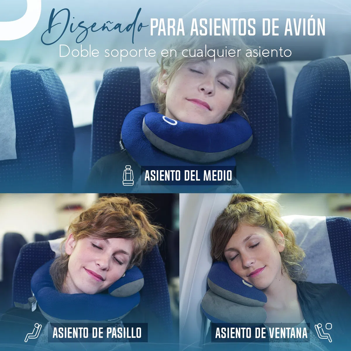 BCOZZY La Almohada Para el Cuello Para Viajes Brinda Doble Soporte Para La Cabeza, el Cuello y La Barbilla En Cualquier Oosición Para Dormir En Vuelos, Suave, Cómoda, Tamaño Large, Carbon