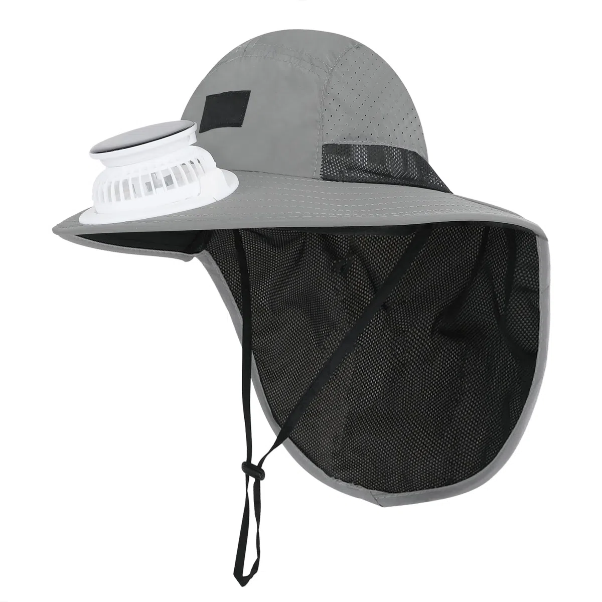 Ventilador solar para niños con solapa para el cuello, protección solar para el verano, transpirable, ajustable