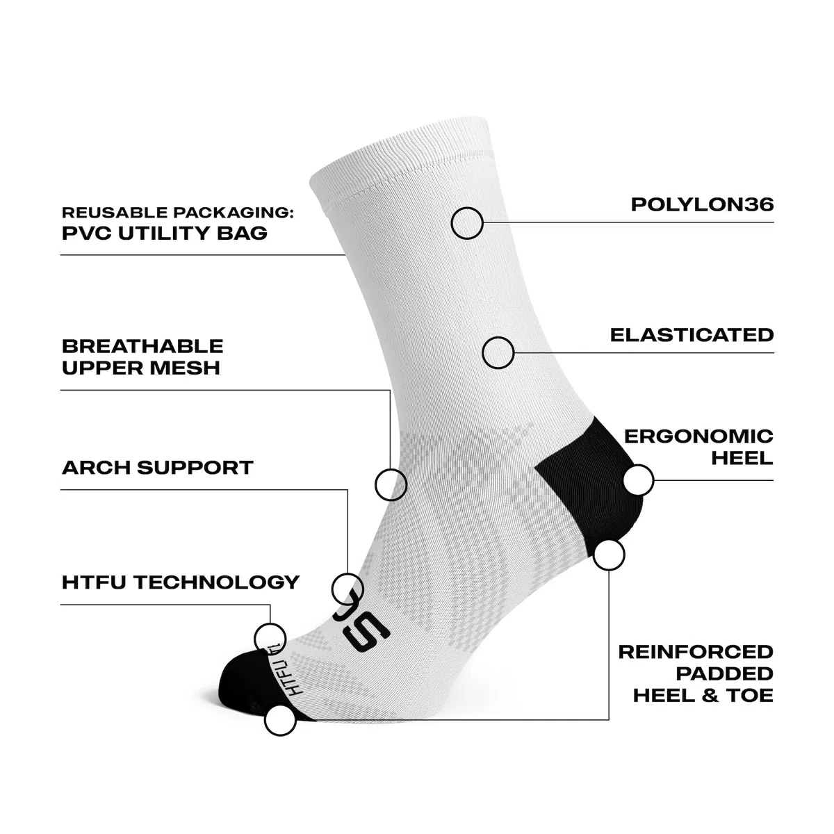 Sox Footwear Slight Yellow Crew Socks