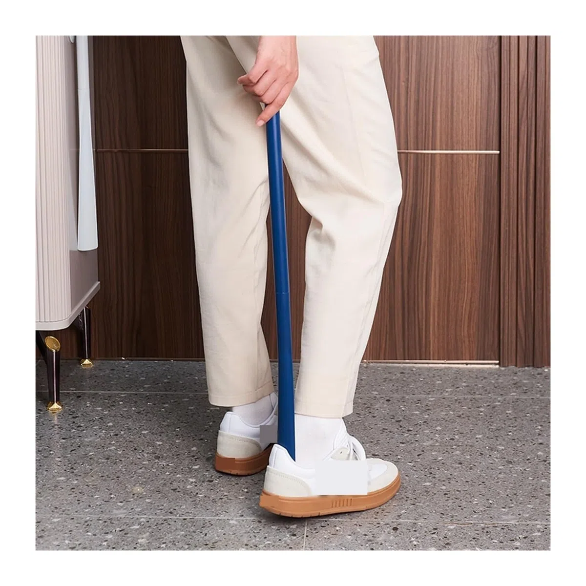 Calzador, Cuerno de zapato extralargo, ayudante perezoso, mango largo, elevador zapatos