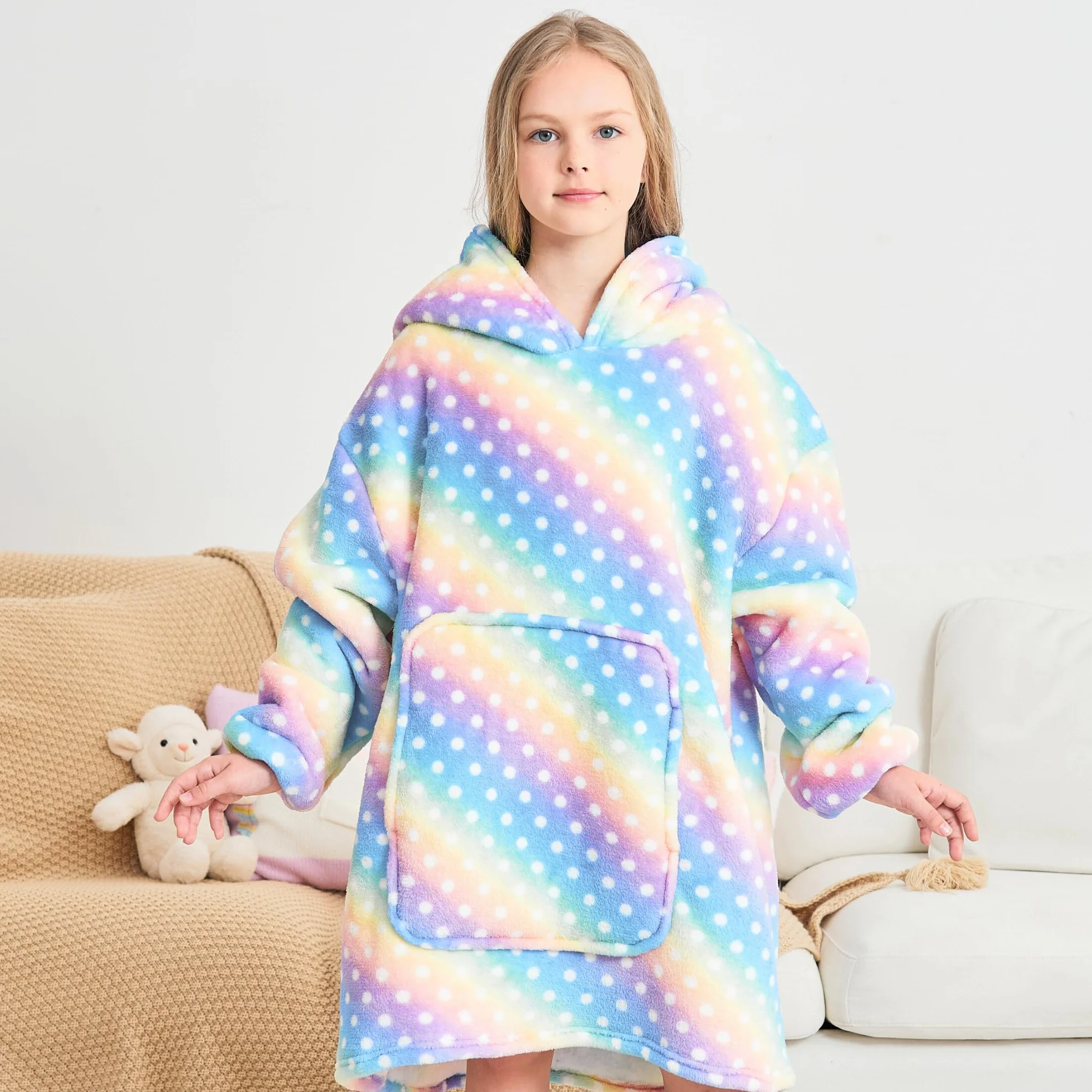 Sudadera con Capucha de Unicornio para Niñas, Sudadera con Capucha de Gran Tamaño para Niños