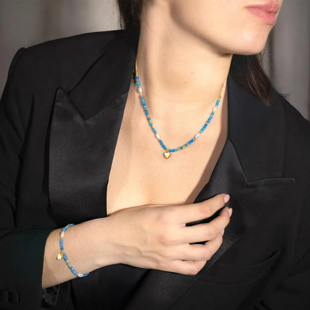 Lotus Style Collar Sra.CHA-Perl.AZCL