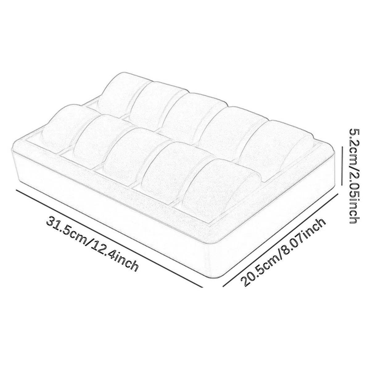 Bandeja para Relojes Y Joyas, con 10 Compartimentos, de Aleación de Aluminio. Organizador para Guardar Relojes Y Coleccionar, Ideal para El Hogar, Tan, Gris, universal