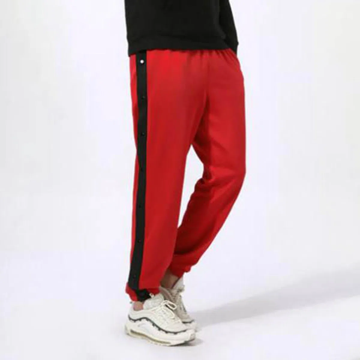 Generisch Pantalones de baloncesto holgados con botones laterales con puños elásticos