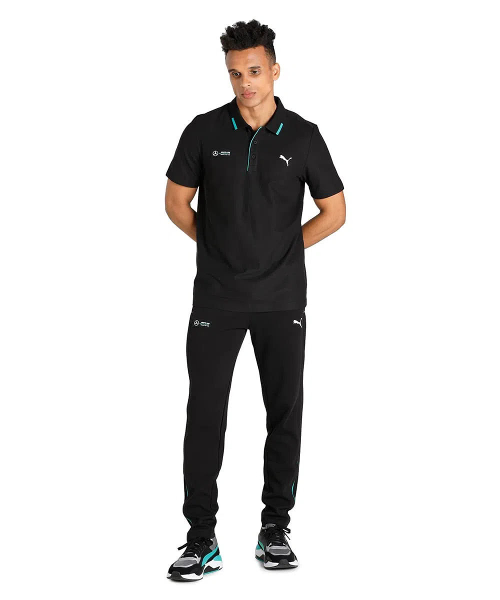 2022 Mercedes Basic Polo Football Soccer T-Shirt Camiseta (Black)