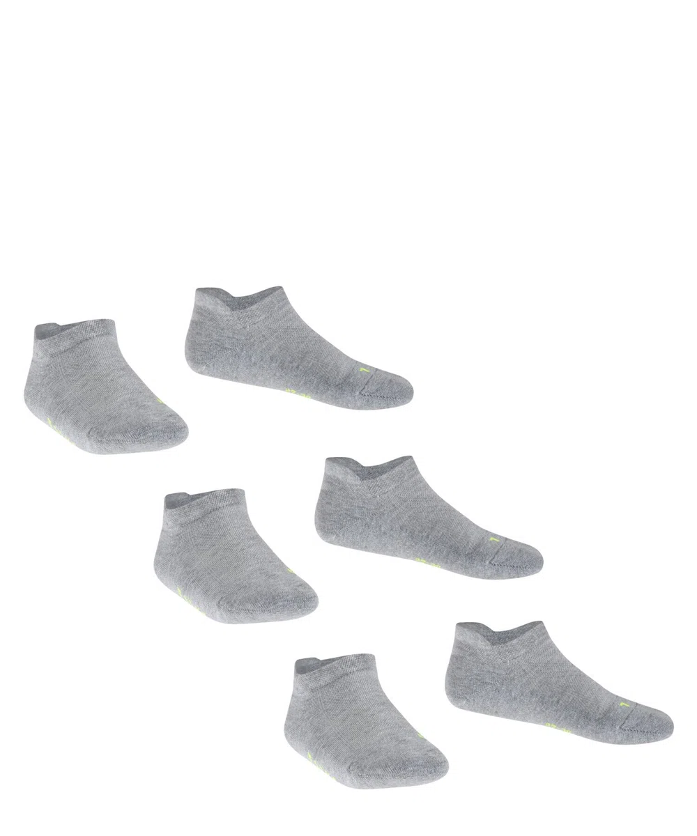 FALKE unisex niños Cool Kick Sneaker 3-Pack calcetines tobilleros transpirable secado rápido material tobillera ligera acolchada suela de felpa efecto refrescante multipack 3 pares