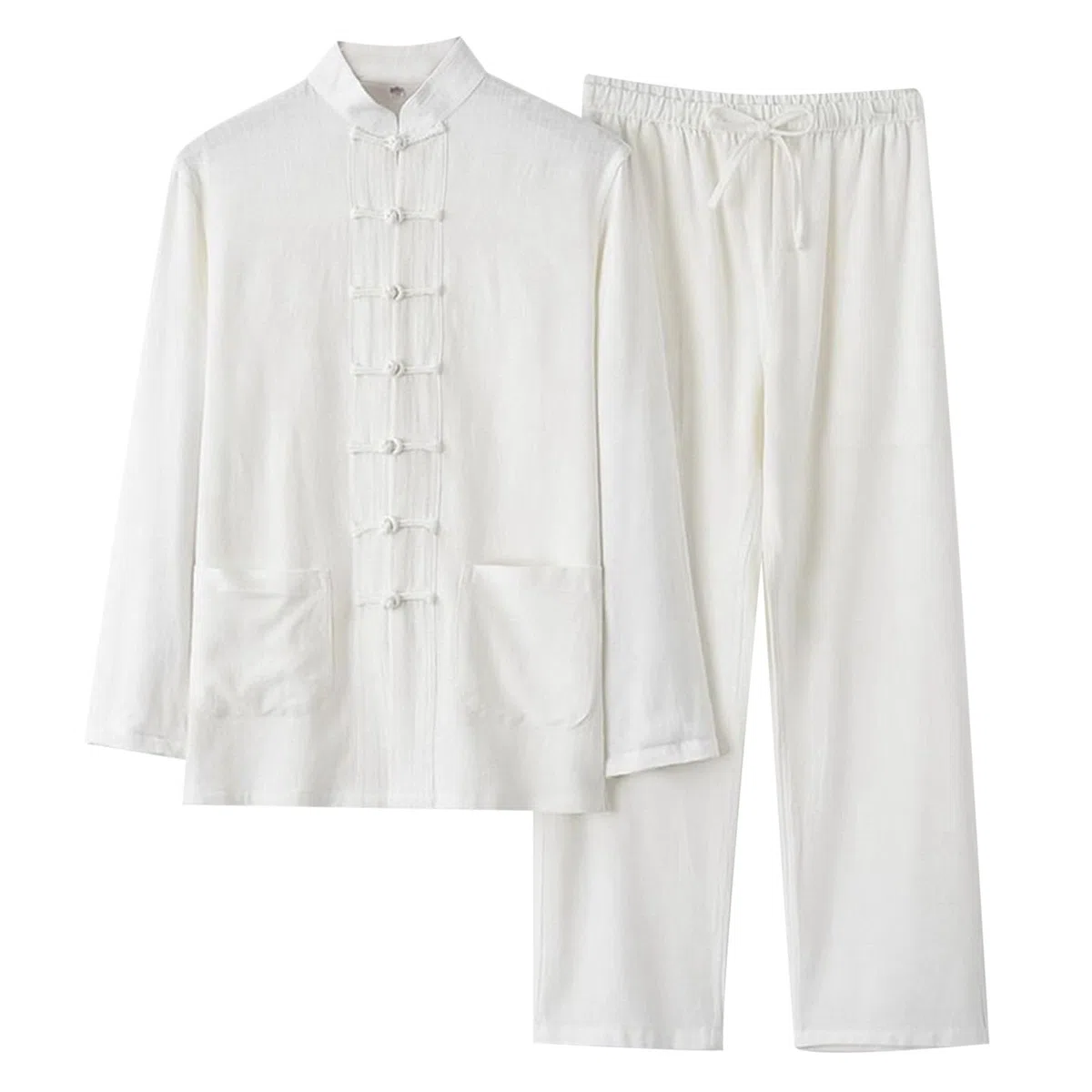 Kung Fu Traje de mujer y hombre - Artes Marciales Chinas Tradicionales Tai Chi Qigong Wing Chun Shaolin Wushu Manga Larga Entrenamiento Ropa Ocio Ropa Uniforme Chaqueta Pantalones Traje de