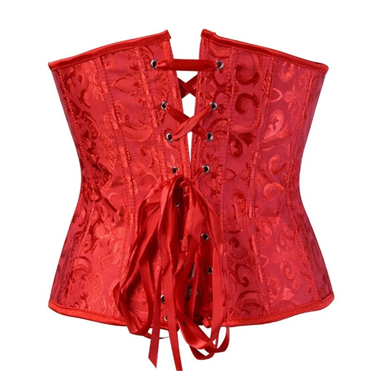 Mujer Corset Steampunk Underbust Encaje Corsé Bustier para Halloween Carnaval Fiesta