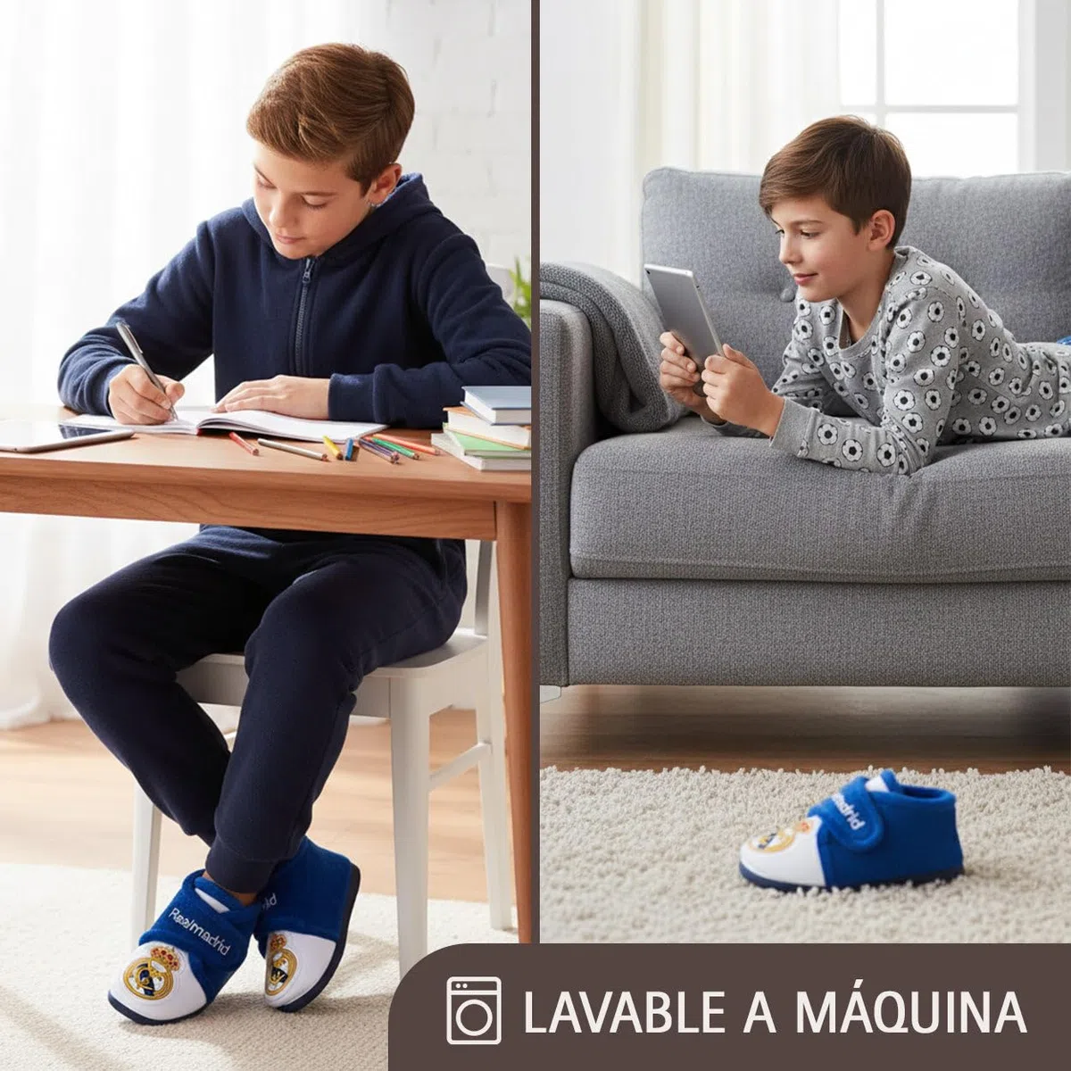 MARPEN SLIPPERS, Zapatillas de casa Real Madrid CF Oficiales Botitas de Invierno para Bebé, Niño o Niña, Temporada 25/26