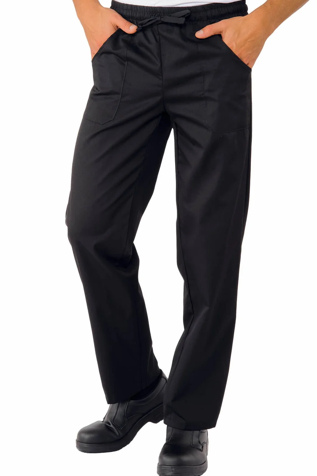 Isacco Pantalones de cocinero UNISEX, color negro, talla L, Negro , L