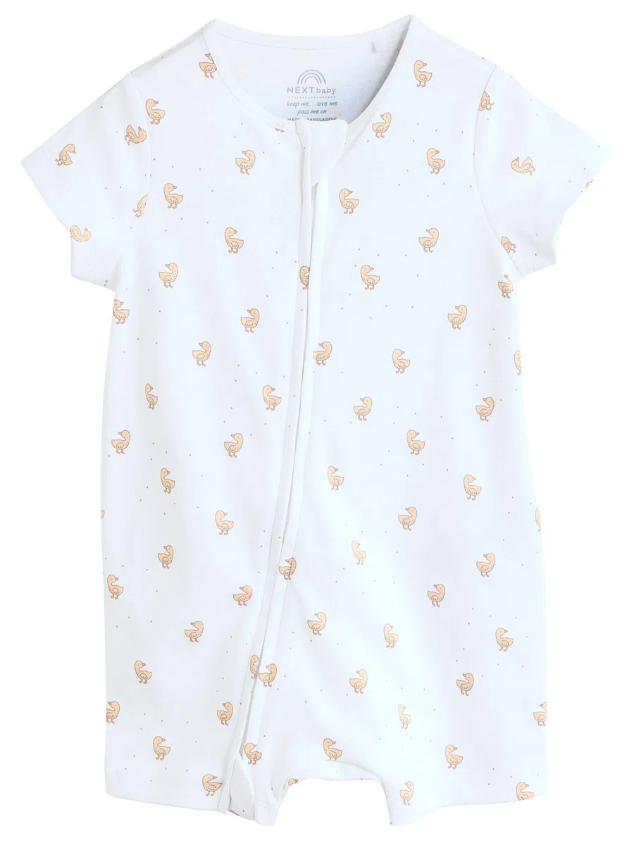 NEXT Bebé Pack de 3 Pijamas Tipo Pelele con Cremallera bidireccional 100% algodón