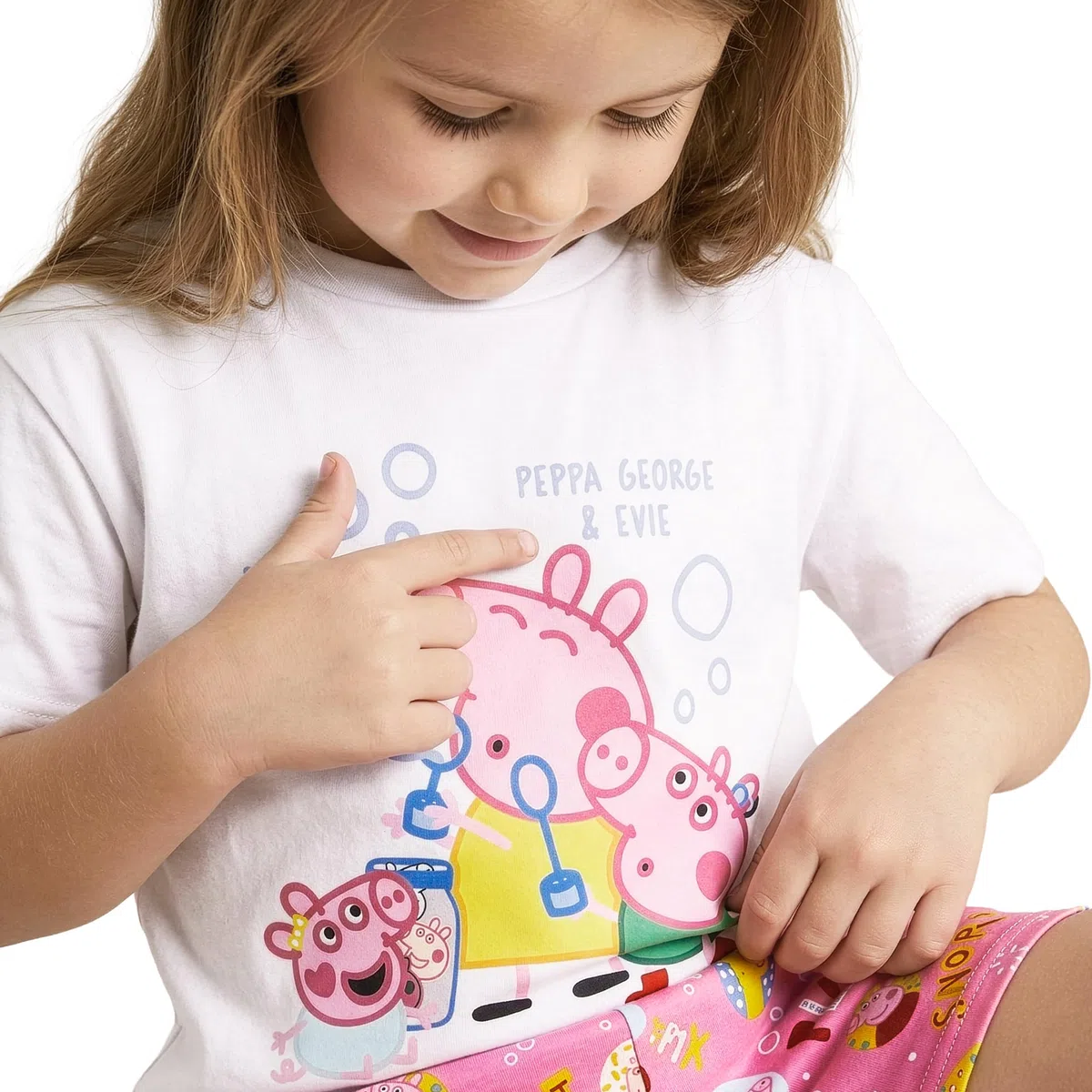 Peppa Pig Pijama para Niña, Pijama De Peppa, George Y Evie para Niña, Pijamas Infantil