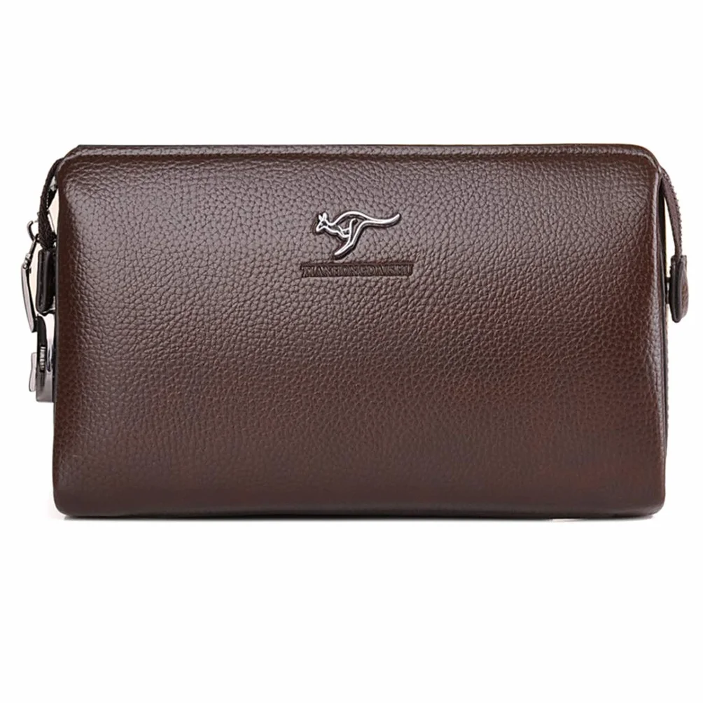 Bolsos Bloqueo De Código, Bolso De Mano para Hombre De Cuero Carteras Mu?eca Embrague De Piel Grande Monedero con Cremallera para Tarjetero Llaves Monedas Dinero