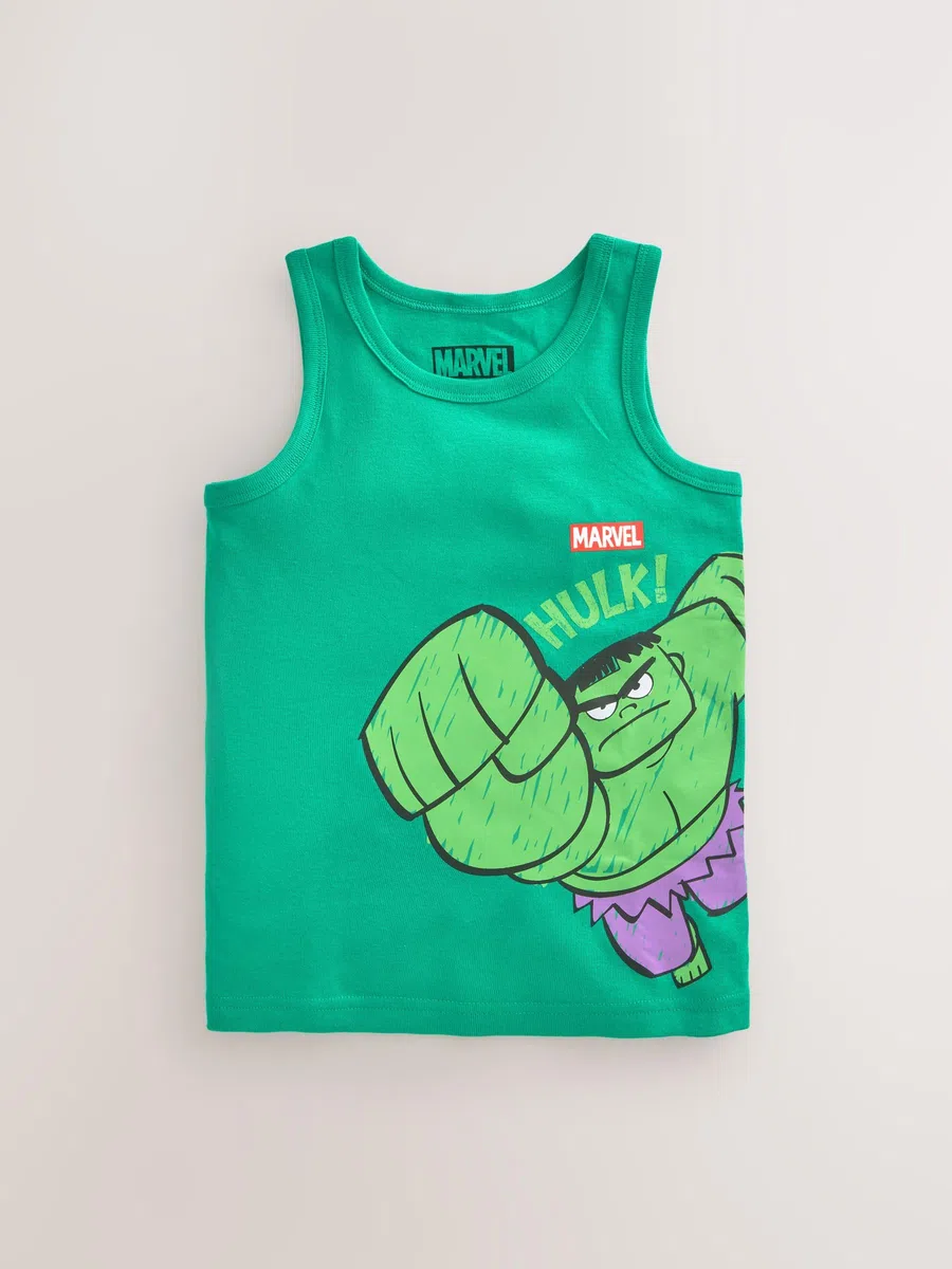 NEXT Niños Pack de 3 camisetas sin mangas de Marvel 100% algodón
