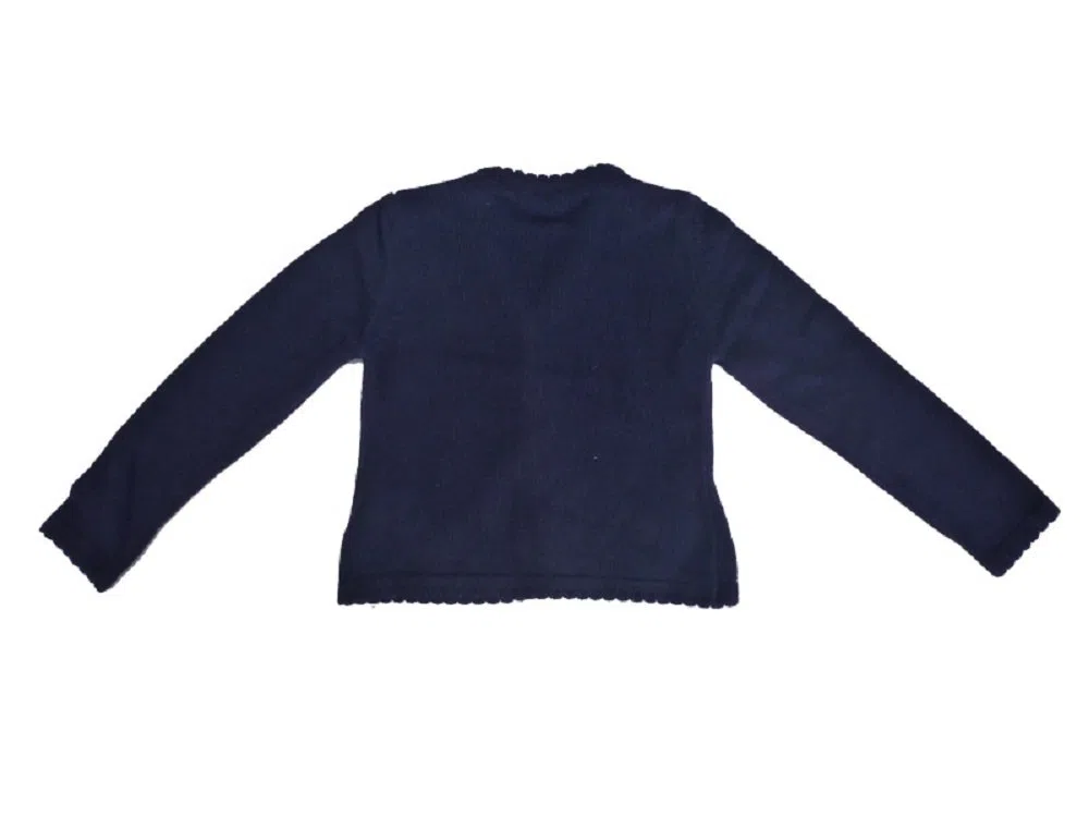 Chaqueta de punto para niña, color azul marino, talla 92-140 104, azul marino, 104
