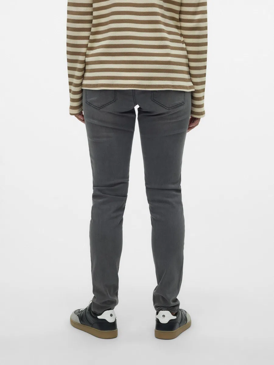 MAMALICIOUS Mllola Slim Grey Jeans A. Noos - Pantalones Mujer