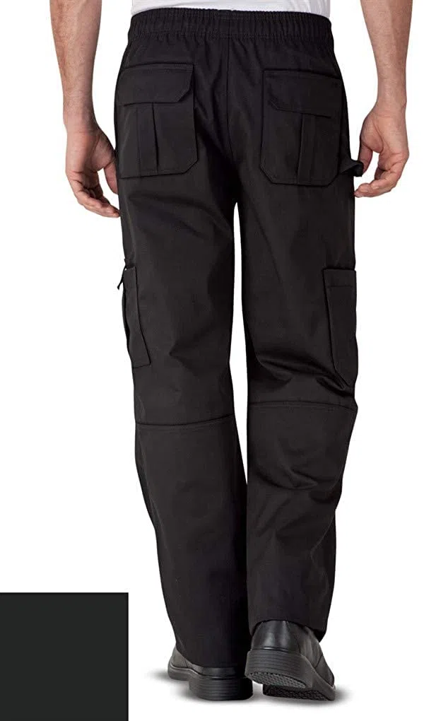 Pantalones unisex de estilo holgado para hombre y mujer, con cordón para servicio de alimentos, panaderos y profesionales culinarios