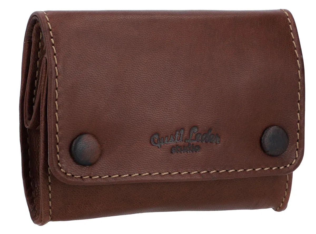 Bolso de Tabaco de Caucho natural Gusti Cuero studio "Lutz" Bolso de tabaco de liar Accesorio Marrón Oscuro 2T17-22-6