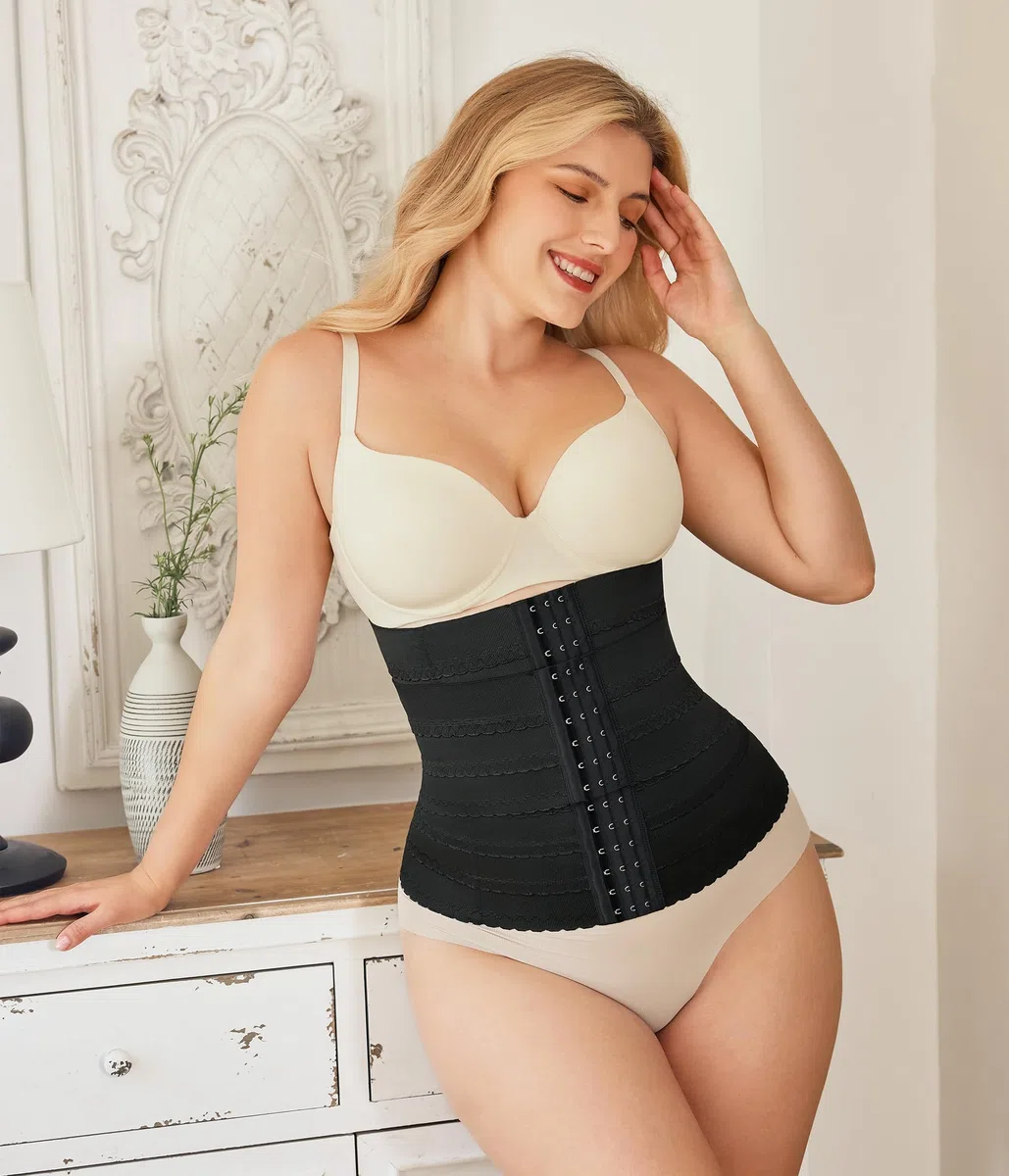 KUMAYES Fajas Reductoras Mujer Moldeadora Waist Trainer Corset Reductor Cinturón Abdomen Segmentada Faja Colombiana Corsé Bustier Shapewear Postparto