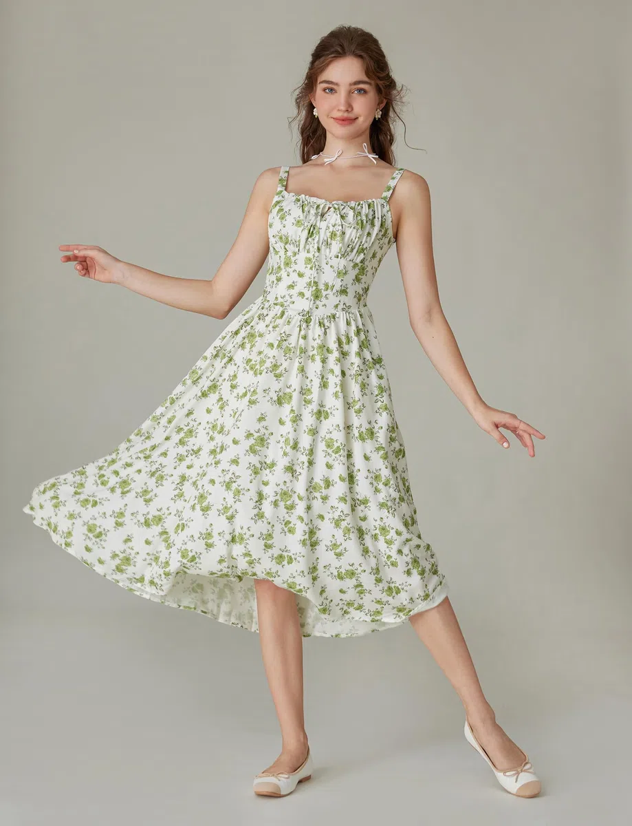 SCARLET DARKNESS Vestido para mujer victoriano de floral y