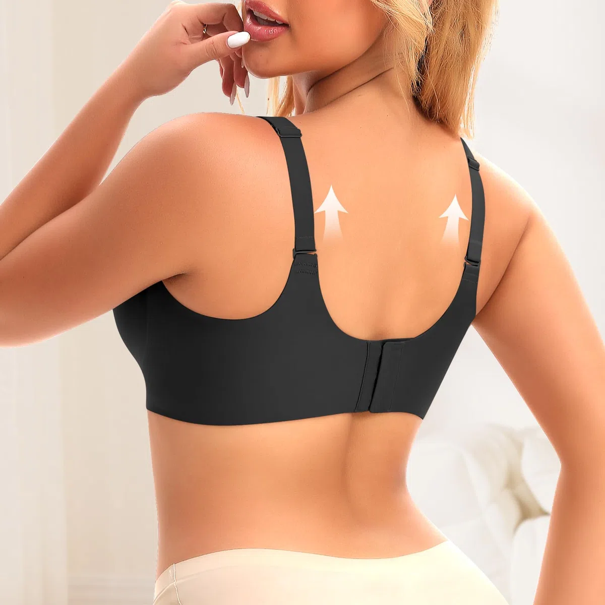 Ganado Sujetador sin Aros Mujer Sujetadores sin Costuras Push Up Comodos Bralette Cuello V con Relleno