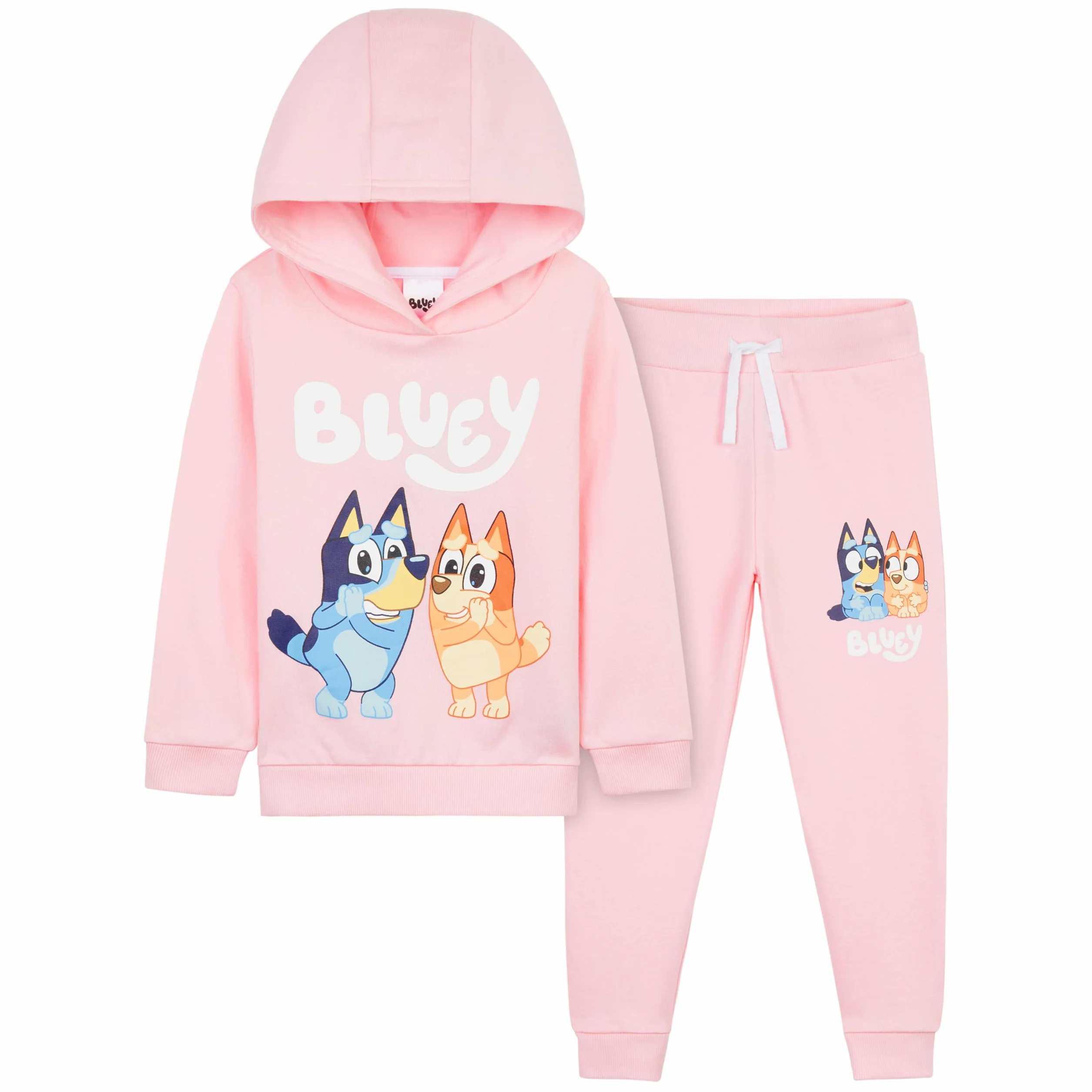 Bluey Chándal Conjunto de 2 Piezas para Niñas, Sudaderas con Capucha y Pantalones