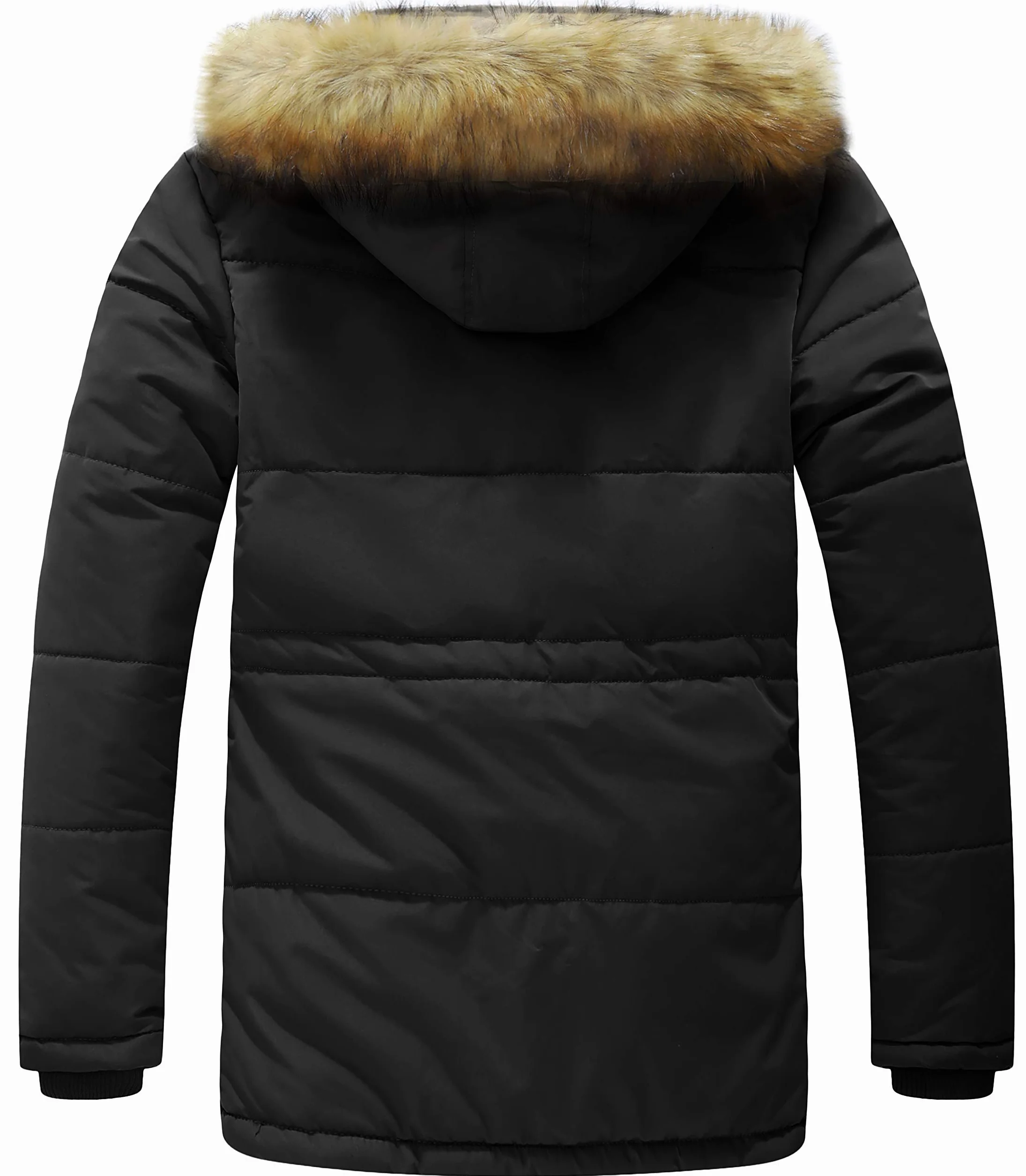 WenVen - Chaqueta cortavientos de forro polar para hombre con capucha extraíble