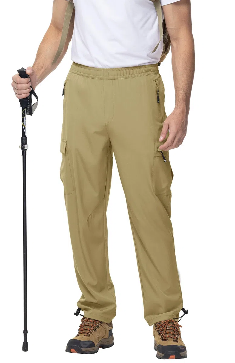 YSENTO Pantalones de senderismo para hombre, pantalones de trekking, verano, ligeros, transpirables, de secado rápido, resistentes al agua