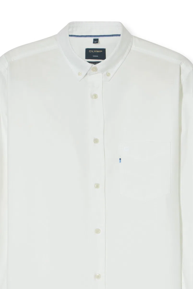 OLYMP Camisa informal para hombre de manga larga 406474, Oxfort,059 Casual 22, cuello abotonado