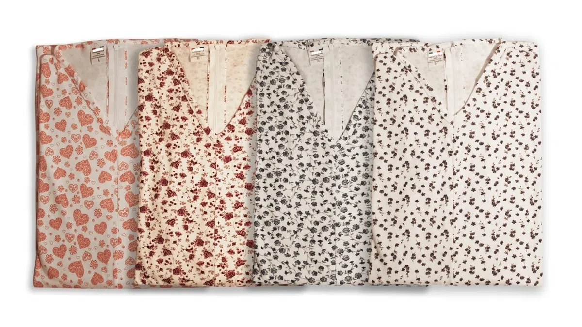 Pijama sanitario completo de verano de manga larga con cremallera trasera, tutona sanitaria para personas mayores y discapacitadas, algodón ligero