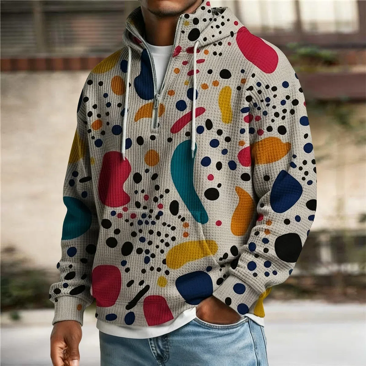 Sudaderas Hombres con Capucha Sudadera De Manga Larga Botones para Hombre, Estilo Casual Otoño E Invierno. Impermeable Hombre (Beige, XXXL) Chaqueta Ropa Gym Mujer Proteccion Solar