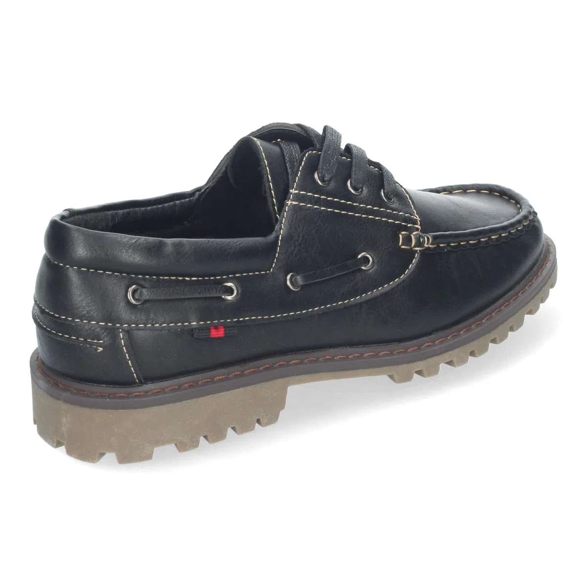 Mocasines Elegantes de Hombre con Suela Dentada Resistente, Diseno Clasico con Cosidos y Cierre de Cordones.