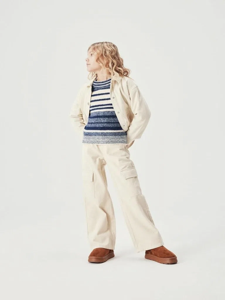 NAME IT NKFSYS Cord Loose Overshirt 7299-CY O, Blusa de Manga Larga Niñas, Summer Sand,