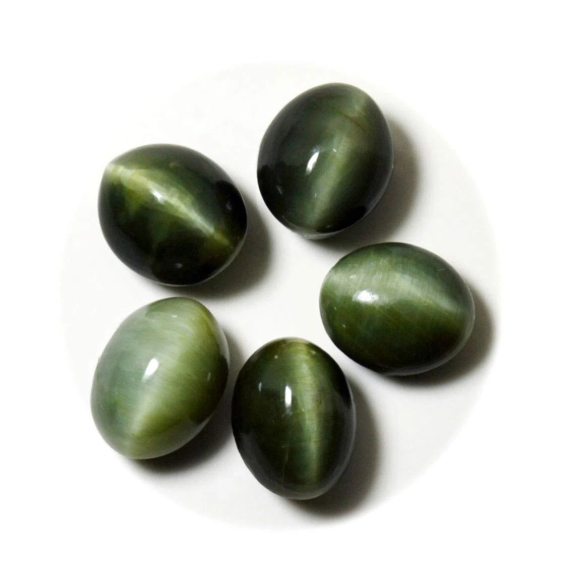 14X12 MM Tamaño 5 pcs Natural Cat's Eye Lot Oval Cabochon piedras preciosas sueltas para la fabricación de joyas