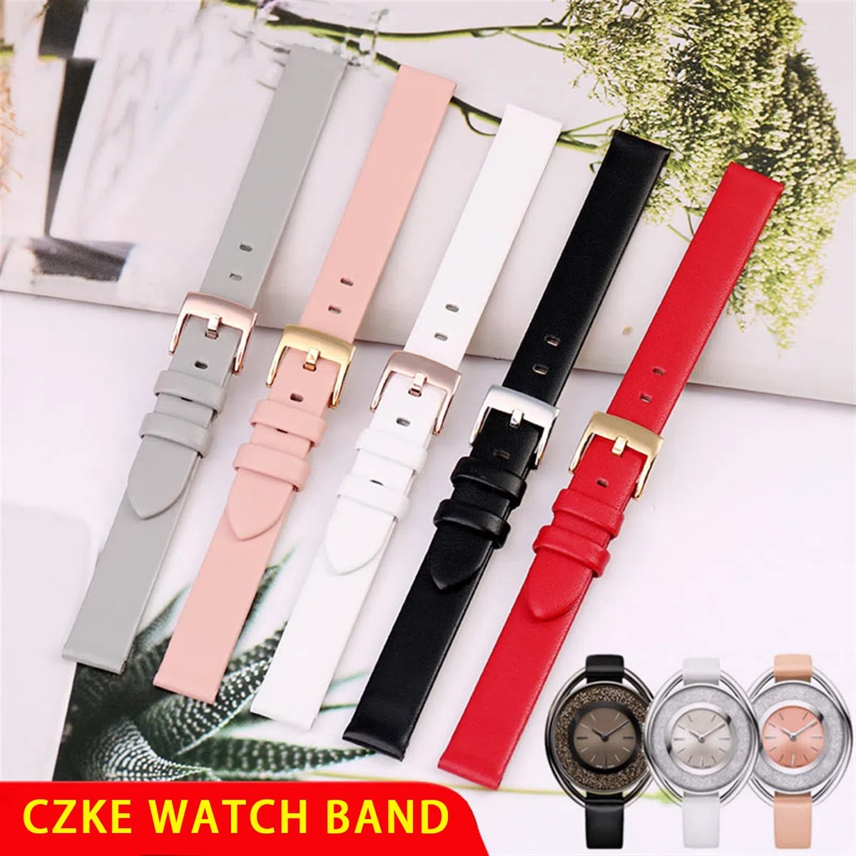 Correa de cuero genuino para Swarovski 5158517/5158544/5158972 WatchAccessories pulsera de moda 12mm correa de reloj de tamaño pequeño para mujer