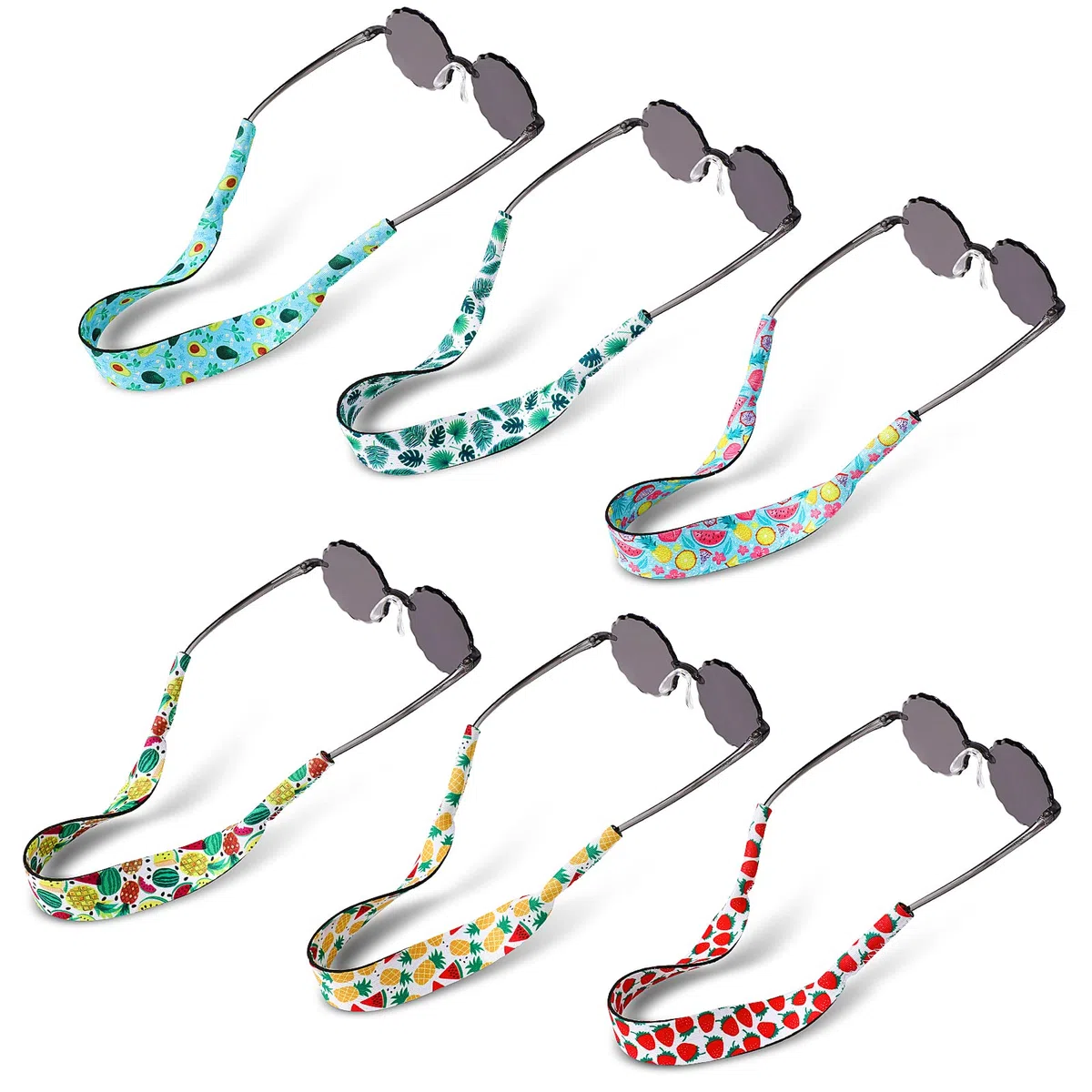 HIFOT 6 Piezas Cordones para Gafas Niño, Neopreno Cuerda de Gafas Secado Rápido Correa Gafas para Gafas de Sol, Deportes, Aire Libre