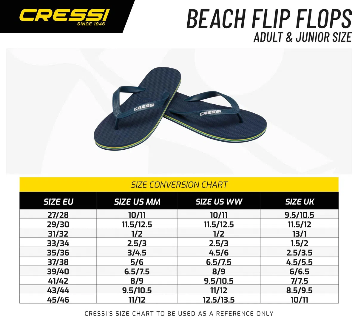 CRESSI Beach Flip Flops Chanclas Unisex para Playa Piscina Vacaciones y Tiempo Libre de Verano Material Termoplástico Suave Calzado Ligero Cómodo para Adultos