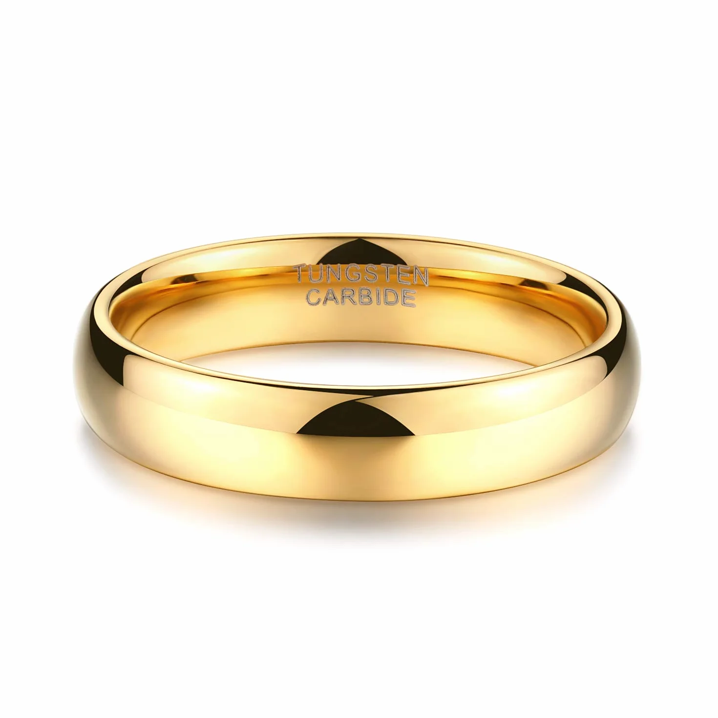 Zakk - Anillo para hombre y mujer, de oro pulido, de tungsteno, alianza, anillo de compromiso para boda, promesa, anillos de 2 mm, 4 mm, 6 mm, 8 mm, talla 47 – 75